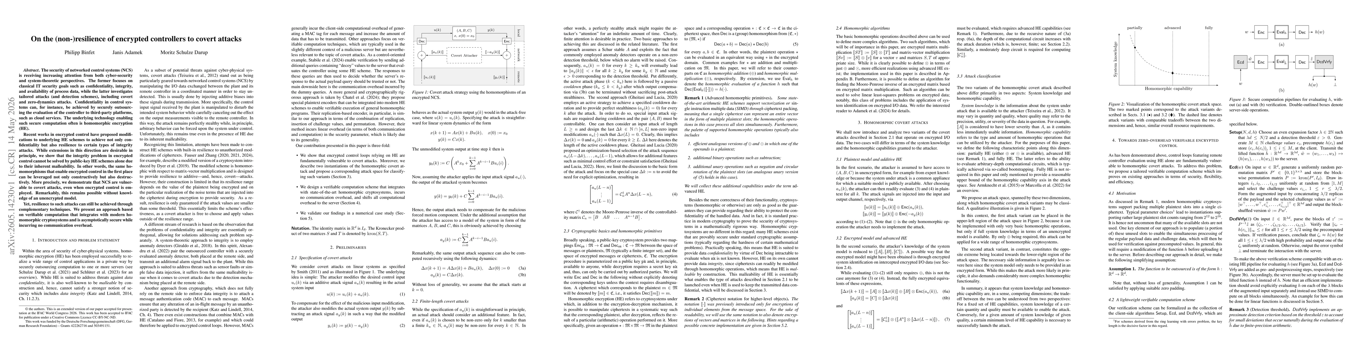 Thumbnail for On the (non-)resilience of encrypted controllers to covert attacks