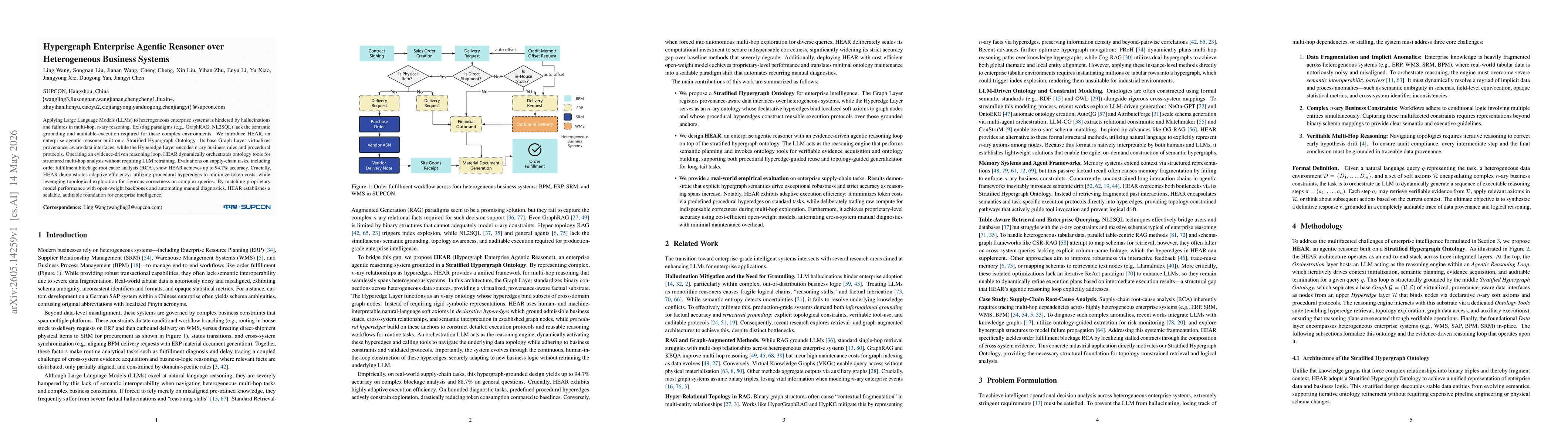 Thumbnail for Hypergraph Enterprise Agentic Reasoner over Heterogeneous Business Systems