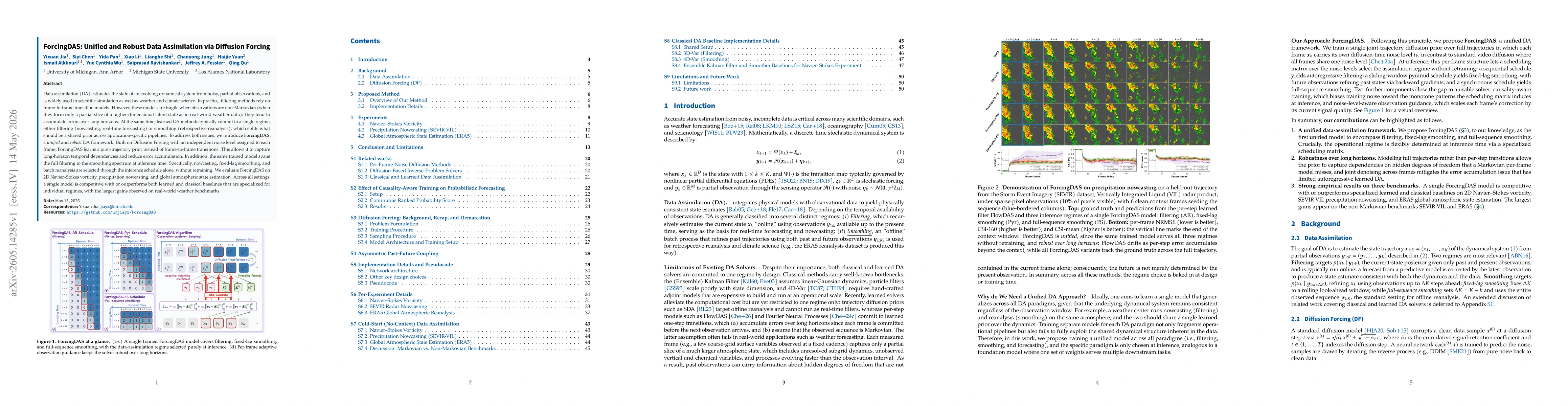 Thumbnail for ForcingDAS: Unified and Robust Data Assimilation via Diffusion Forcing