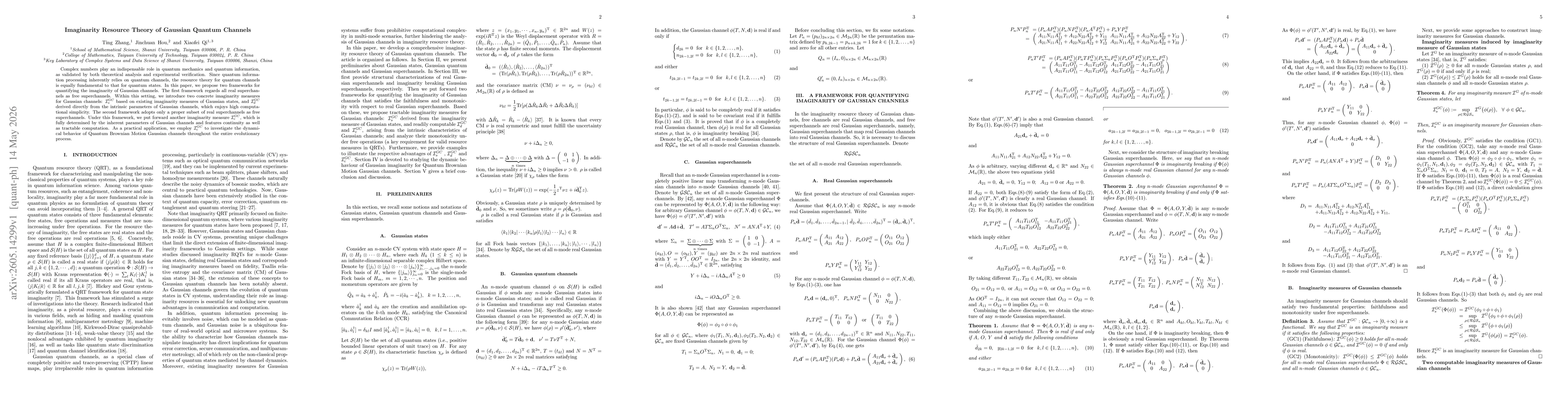 Thumbnail for Imaginarity Resource Theory of Gaussian Quantum Channels