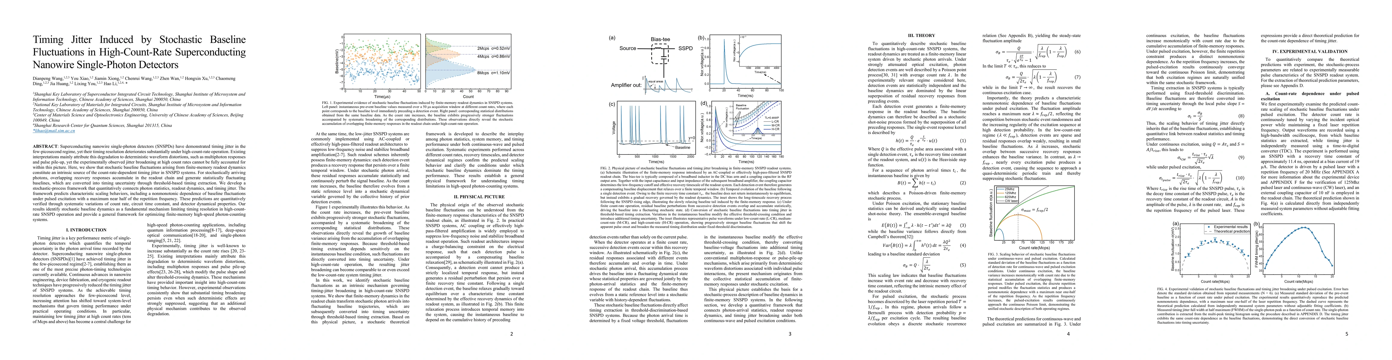 Thumbnail for Timing Jitter Induced by Stochastic Baseline Fluctuations in High-Count-Rate Superconducting Nanowire Single-Photon Detectors