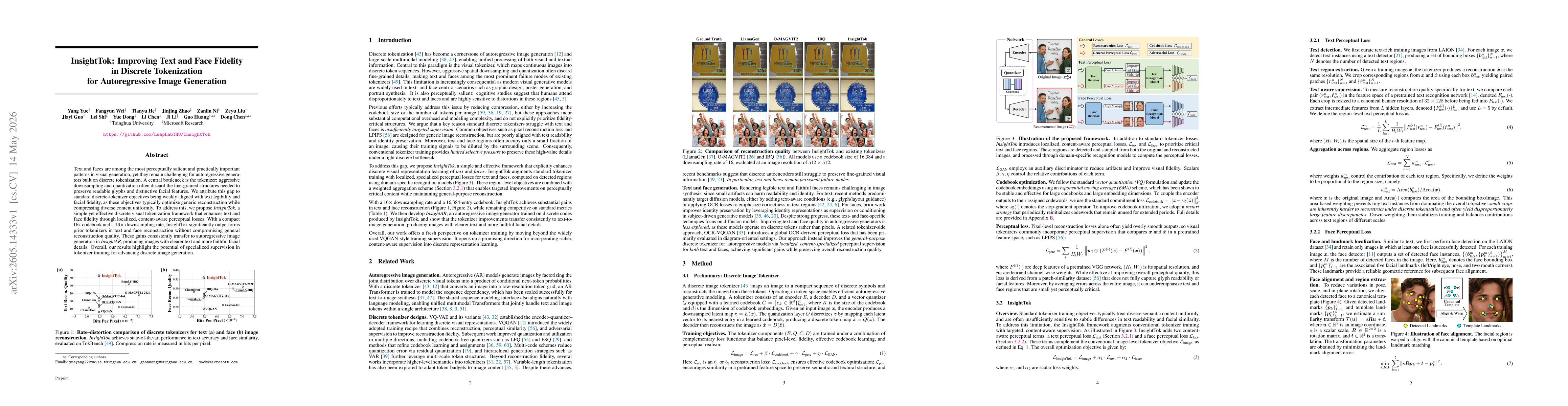 Thumbnail for InsightTok: Improving Text and Face Fidelity in Discrete Tokenization for Autoregressive Image Generation
