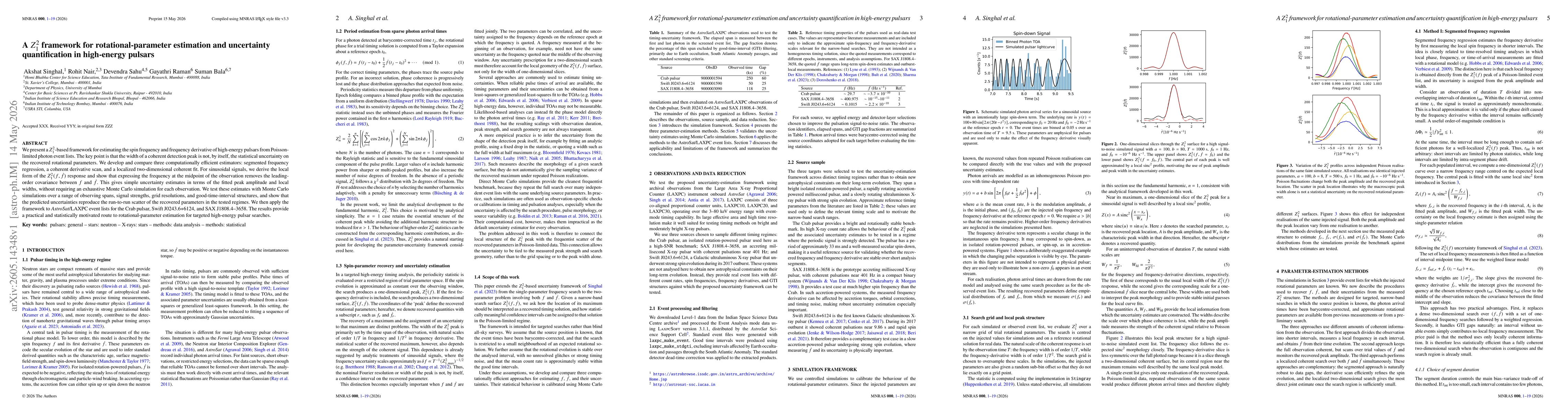Thumbnail for A $Z_1^2$ framework for rotational-parameter estimation and uncertainty quantification in high-energy pulsars