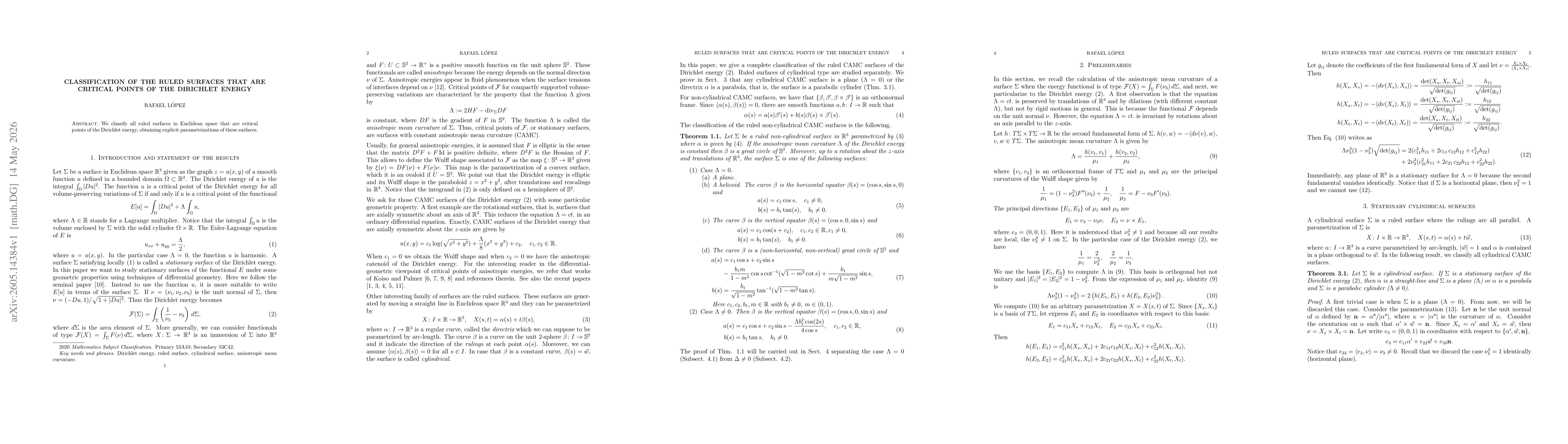 Thumbnail for Classification of the ruled surfaces that are critical points of the Dirichlet energy