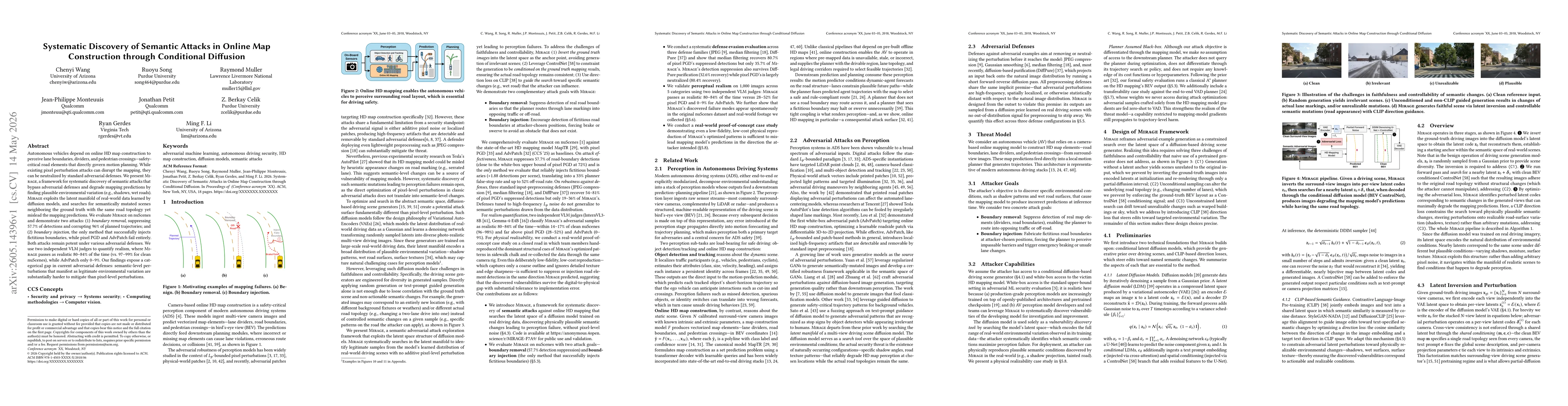 Thumbnail for Systematic Discovery of Semantic Attacks in Online Map Construction through Conditional Diffusion
