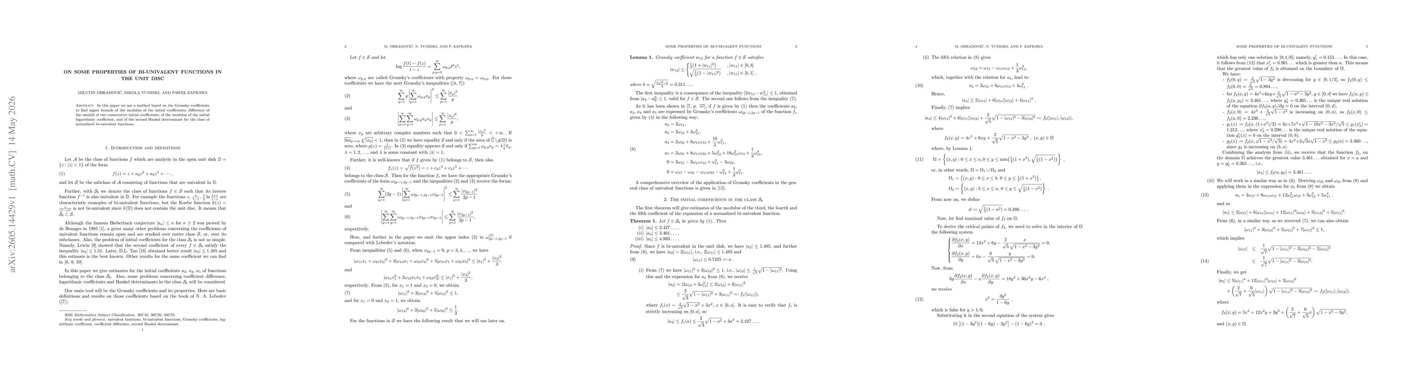 Thumbnail for On some properties of bi-univalent functions in the unit disc