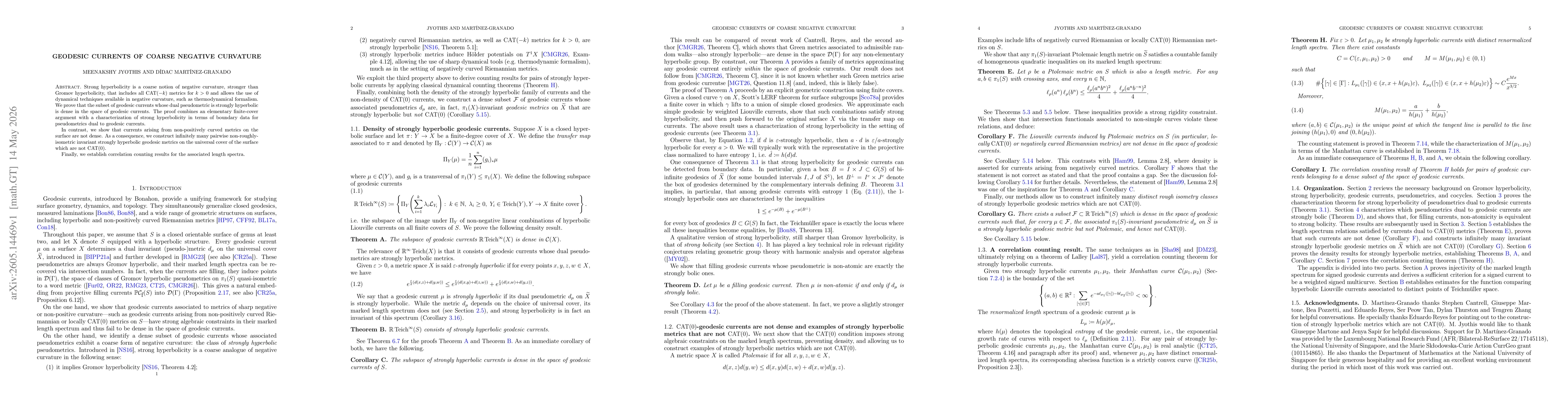 Thumbnail for Geodesic currents of coarse negative curvature