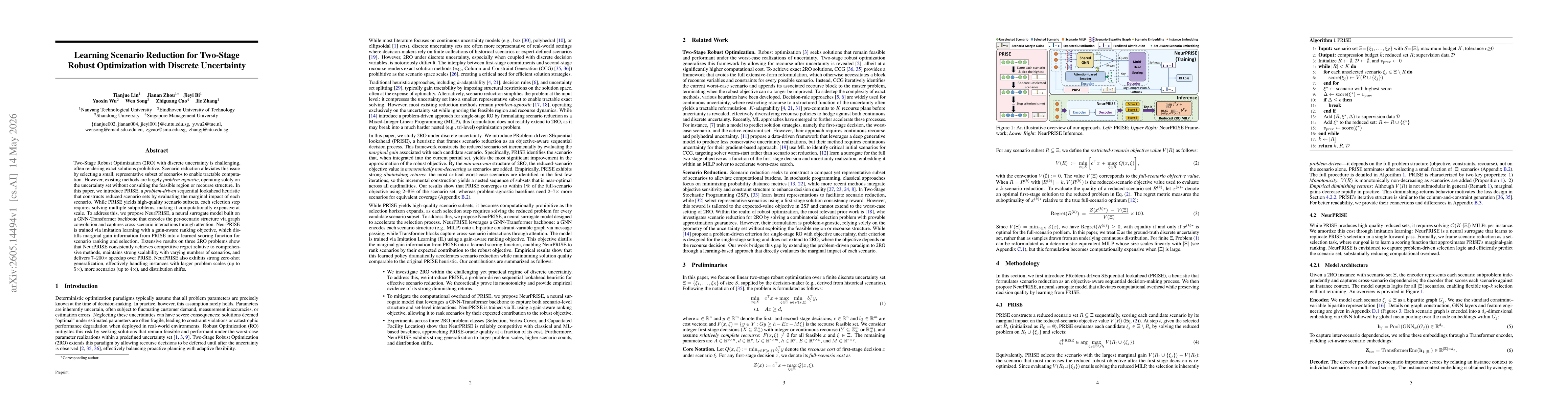 Thumbnail for Learning Scenario Reduction for Two-Stage Robust Optimization with Discrete Uncertainty