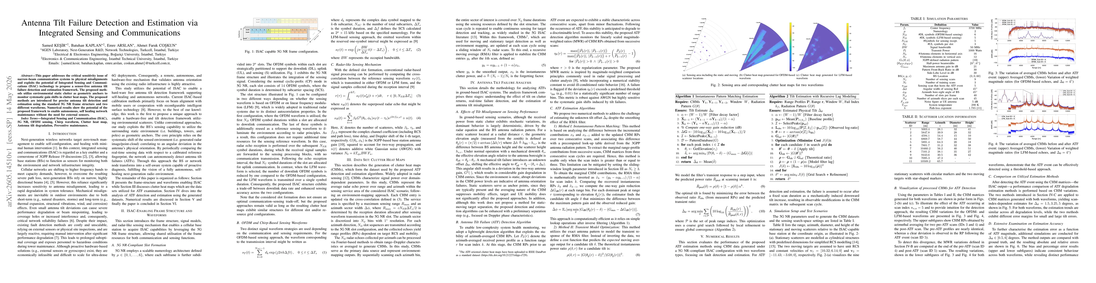 Thumbnail for Antenna Tilt Failure Detection and Estimation via Integrated Sensing and Communications