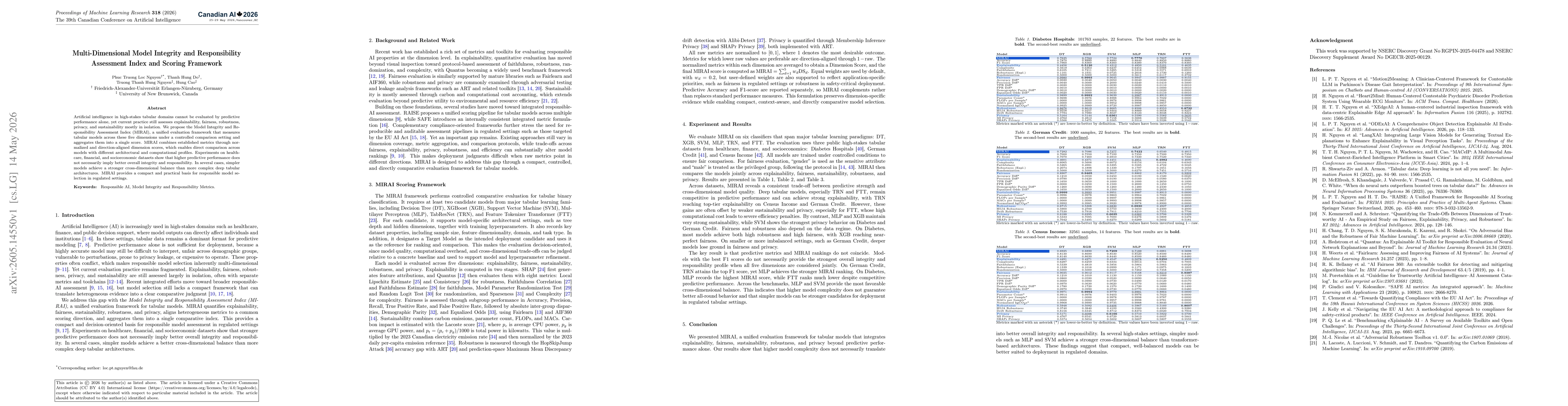 Thumbnail for Multi-Dimensional Model Integrity and Responsibility Assessment Index and Scoring Framework