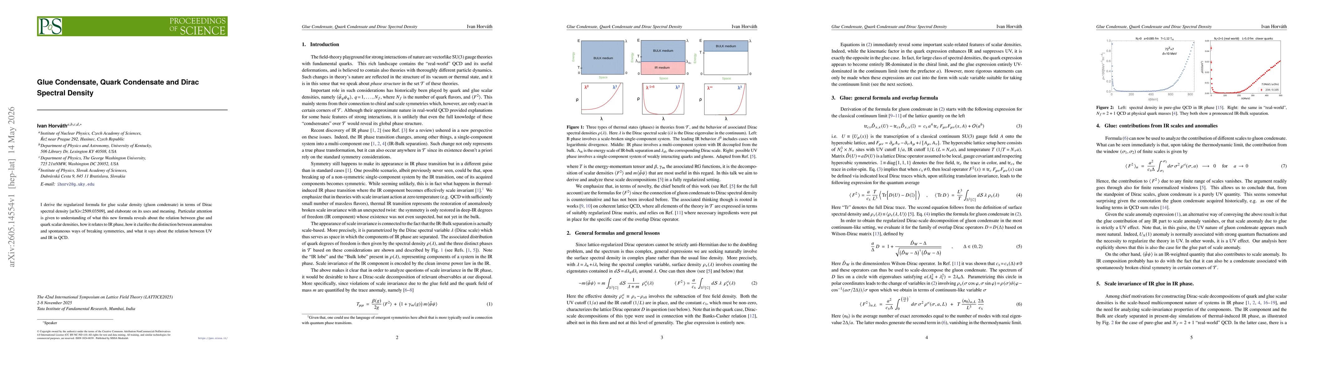 Thumbnail for Glue Condensate, Quark Condensate and Dirac Spectral Density