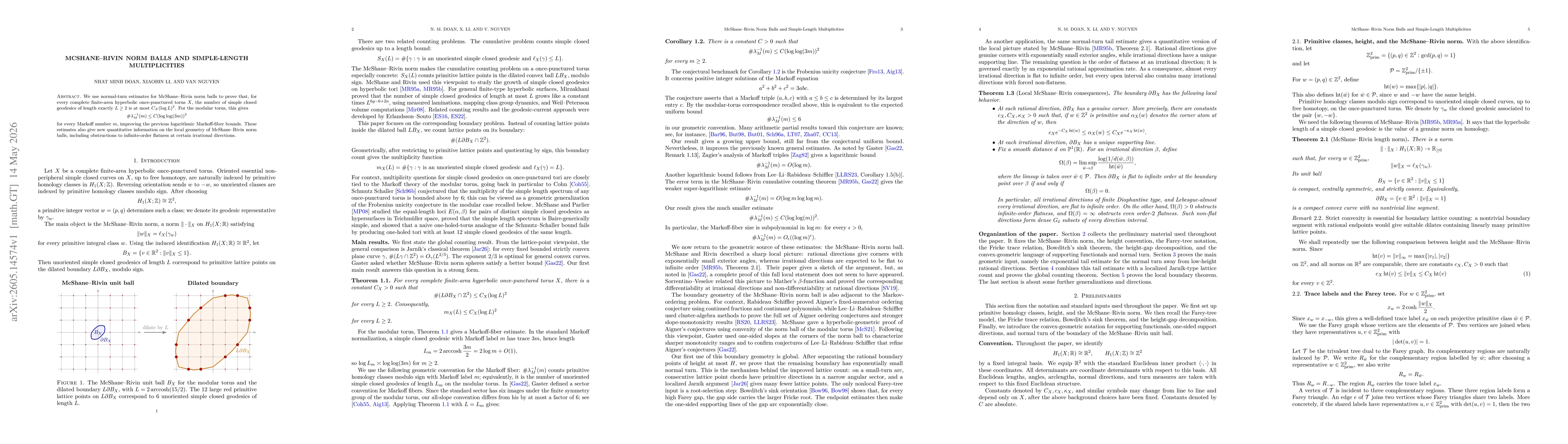 Thumbnail for McShane-Rivin norm balls and simple-length multiplicities