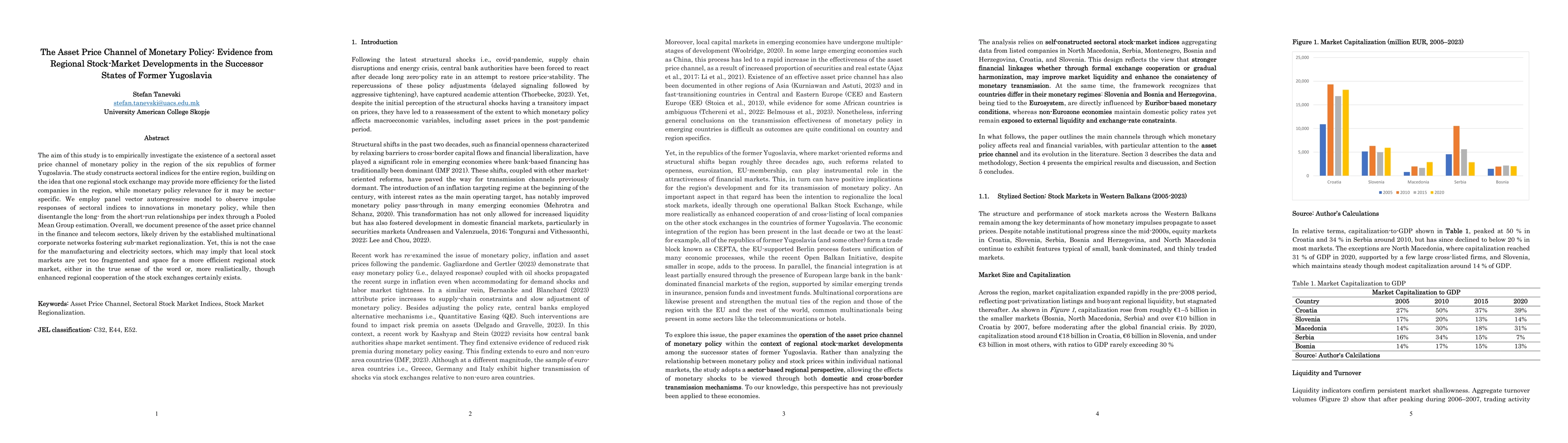 Thumbnail for The Asset Price Channel of Monetary Policy: Evidence from Regional Stock-Market Developments in the Successor States of Former Yugoslavia