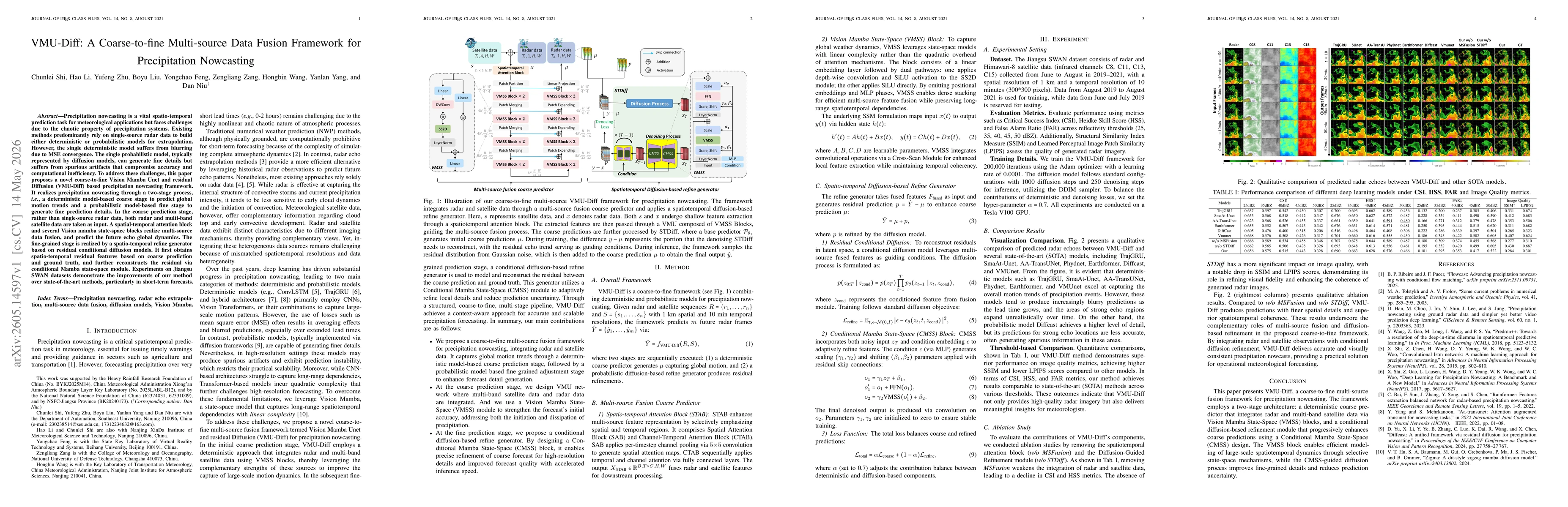 Thumbnail for VMU-Diff: A Coarse-to-fine Multi-source Data Fusion Framework for Precipitation Nowcasting