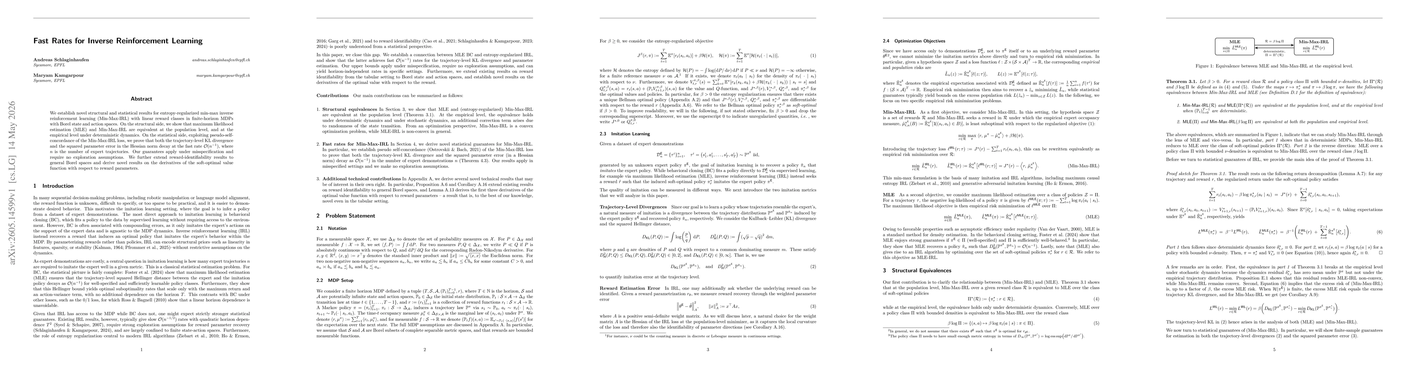 Thumbnail for Fast Rates for Inverse Reinforcement Learning