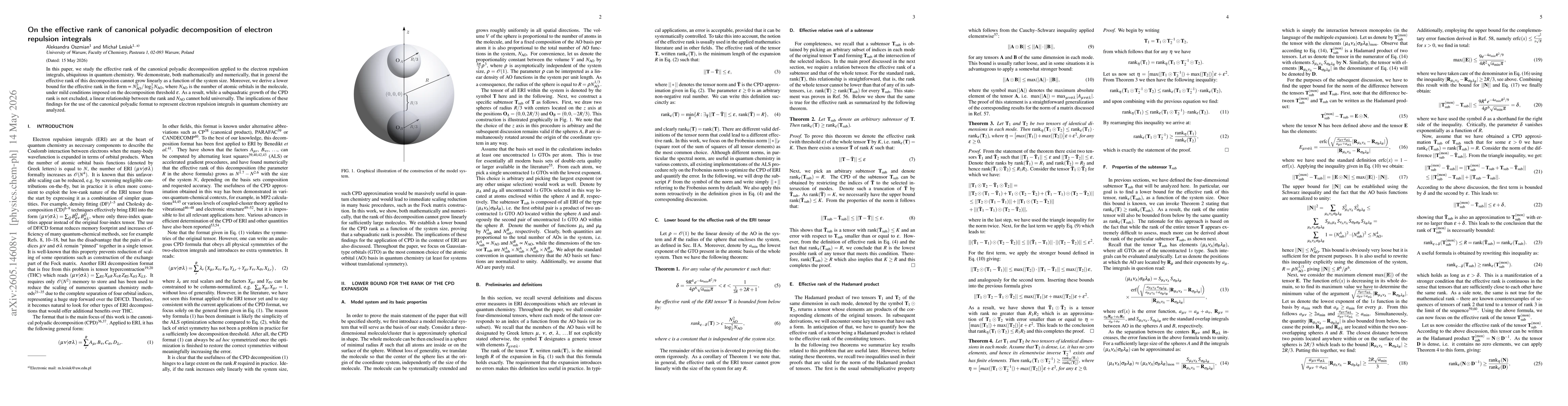 Thumbnail for On the effective rank of canonical polyadic decomposition of electron repulsion integrals