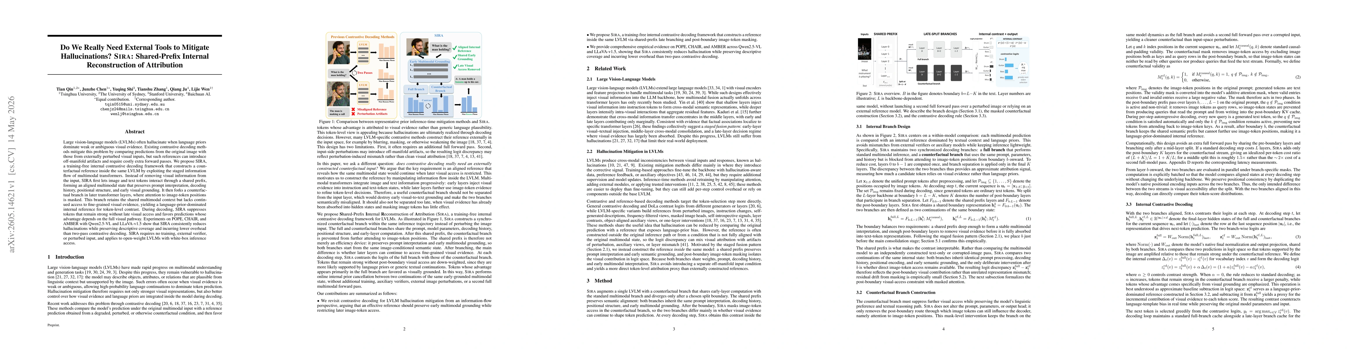 Thumbnail for Do We Really Need External Tools to Mitigate Hallucinations? SIRA: Shared-Prefix Internal Reconstruction of Attribution