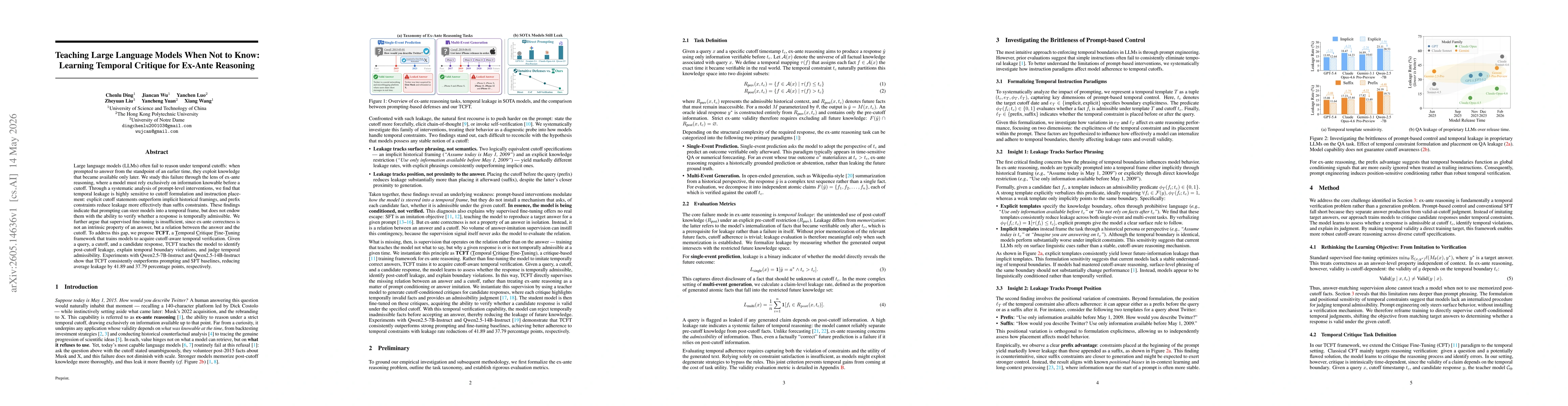 Thumbnail for Teaching Large Language Models When Not to Know: Learning Temporal Critique for Ex-Ante Reasoning