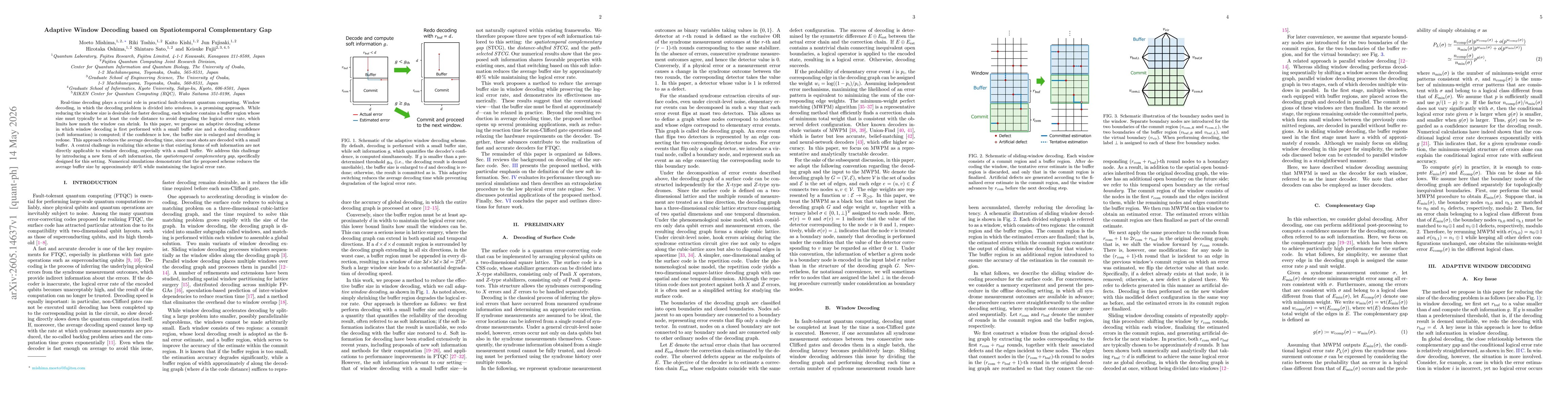 Thumbnail for Adaptive Window Decoding based on Spatiotemporal Complementary Gap