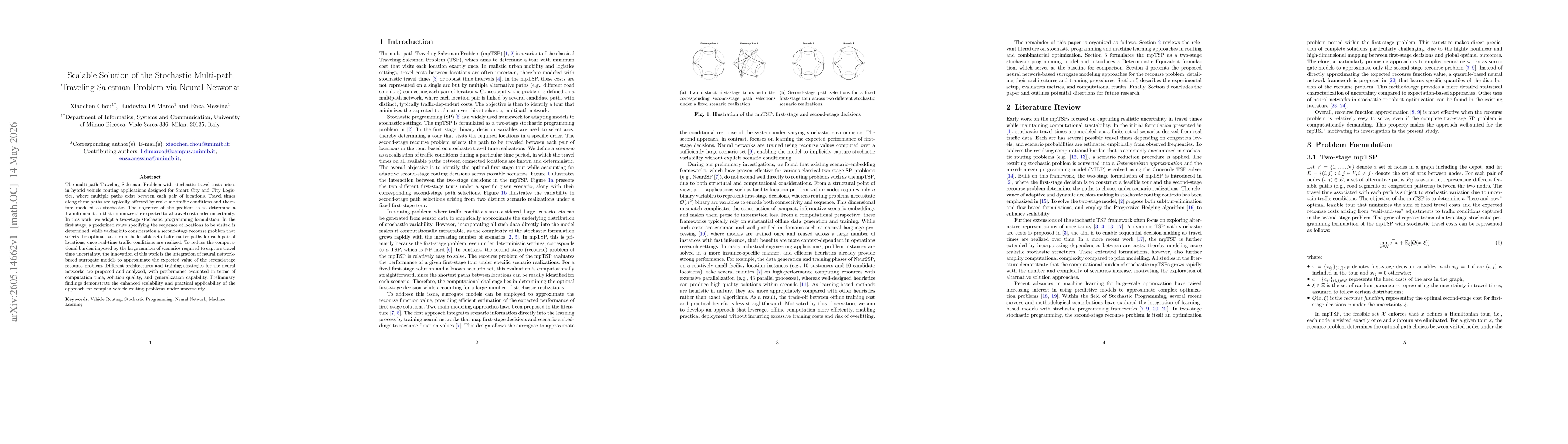 Thumbnail for Scalable Solution of the Stochastic Multi-path Traveling Salesman Problem via Neural Networks