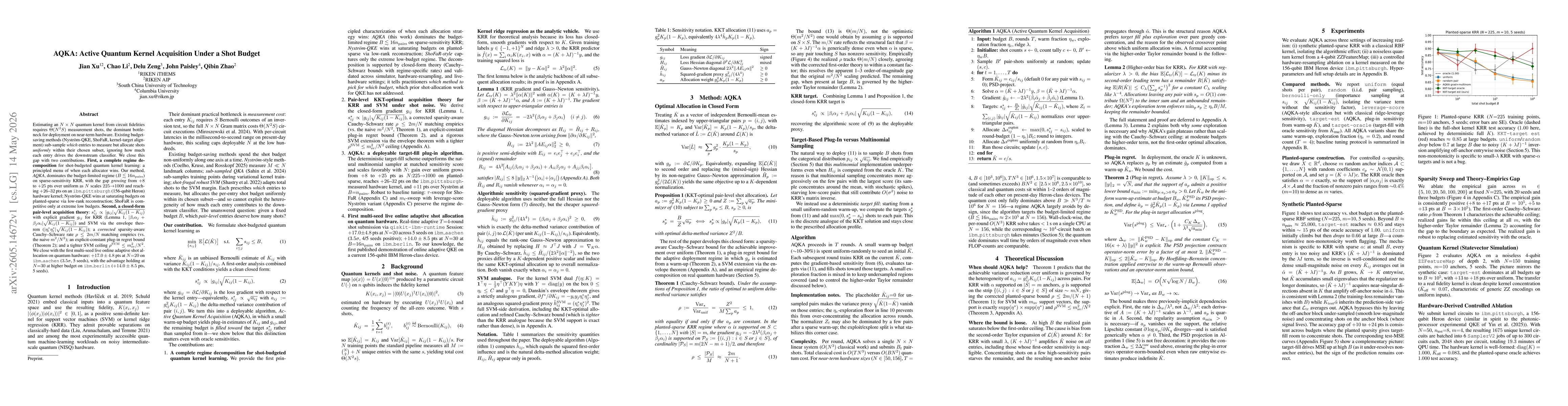 Thumbnail for AQKA: Active Quantum Kernel Acquisition Under a Shot Budget