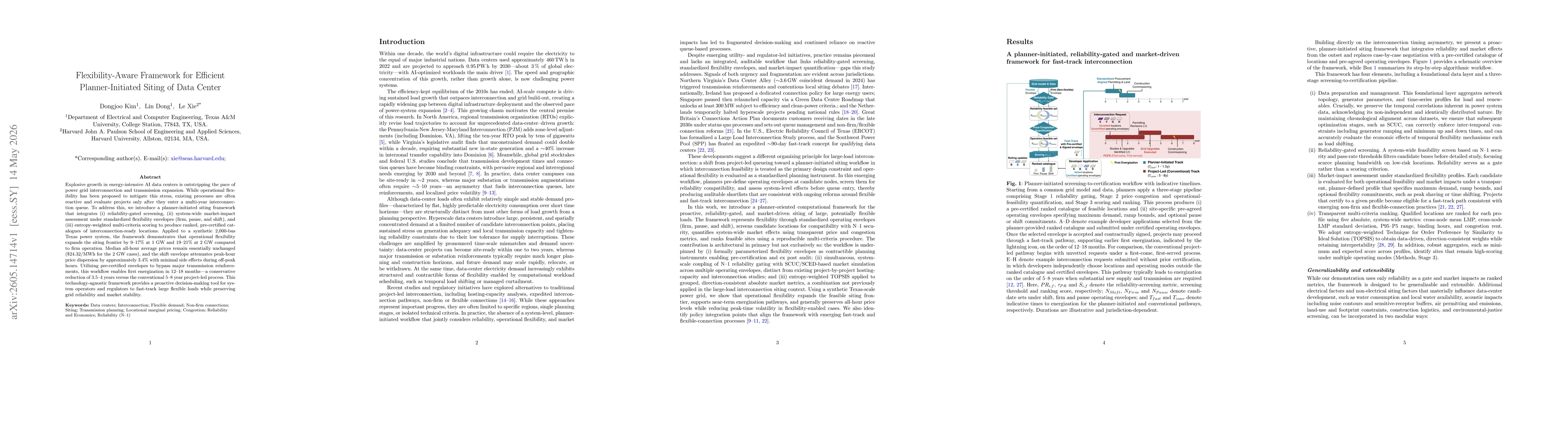 Thumbnail for Flexibility-Aware Framework for Efficient Planner-Initiated Siting of Data Center