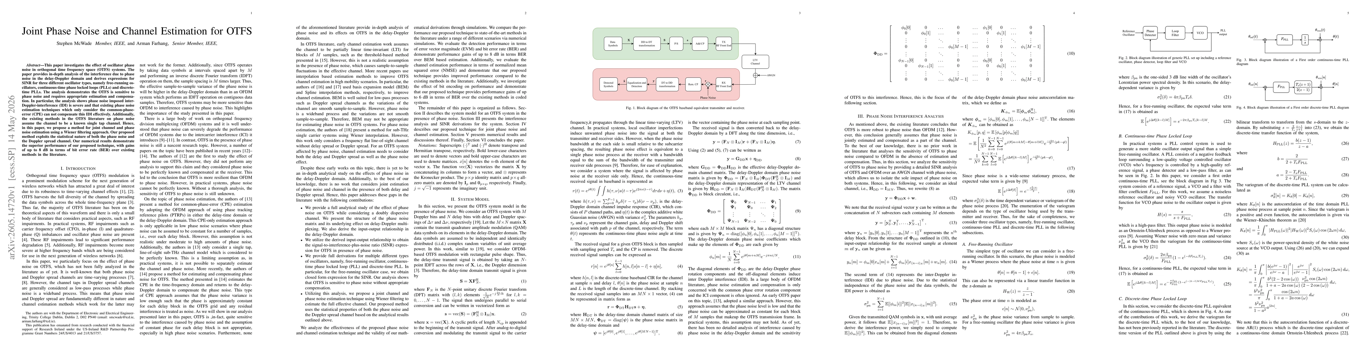Thumbnail for Joint Phase Noise and Channel Estimation for OTFS