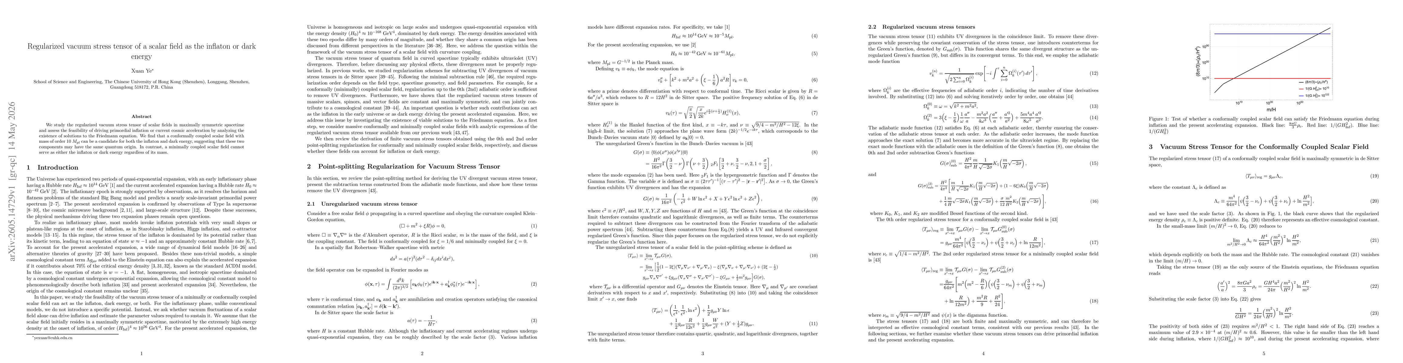 Thumbnail for Regularized vacuum stress tensor of a scalar field as the inflaton or dark energy