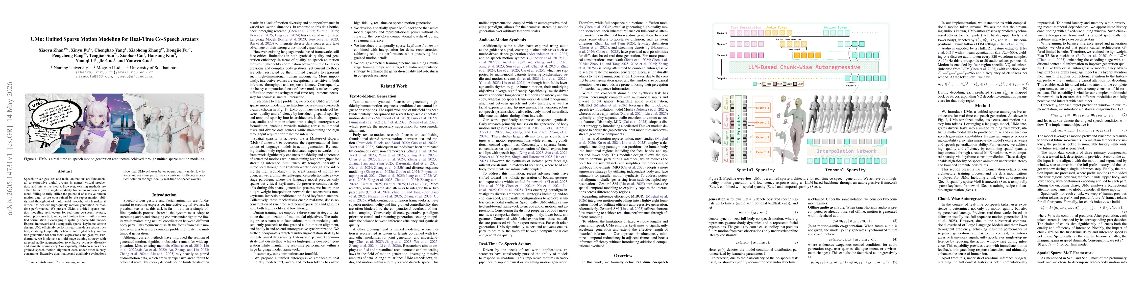 Thumbnail for UMo: Unified Sparse Motion Modeling for Real-Time Co-Speech Avatars