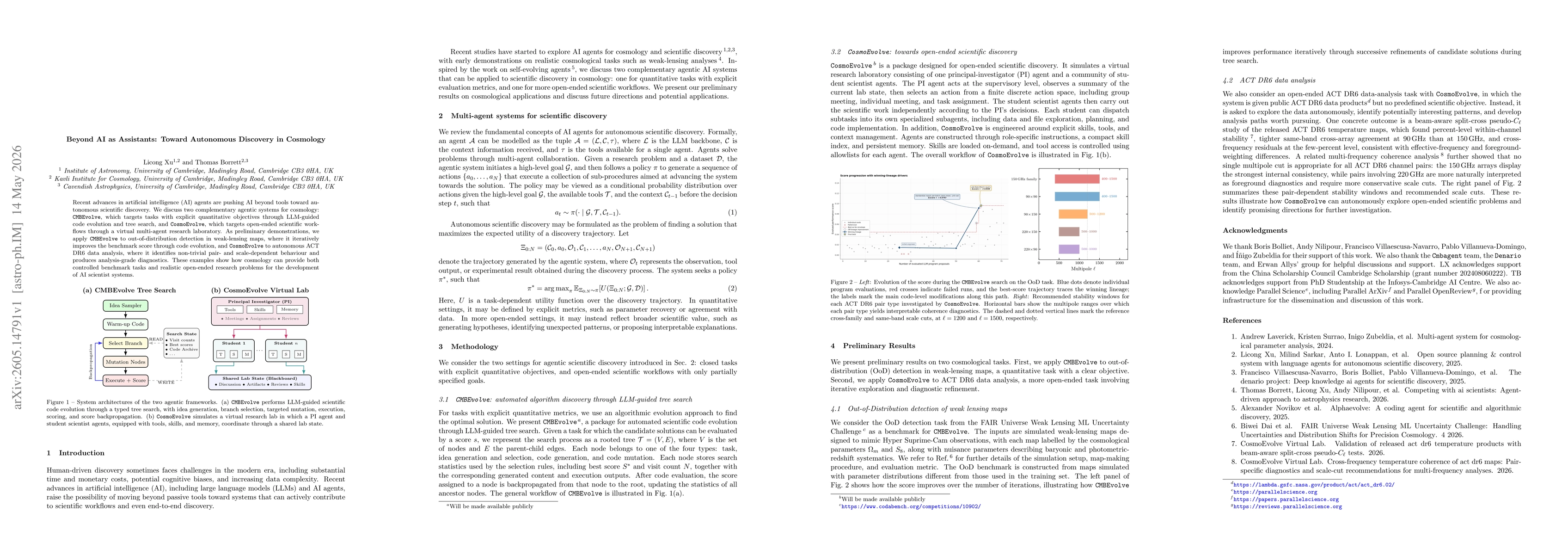 Thumbnail for Beyond AI as Assistants: Toward Autonomous Discovery in Cosmology
