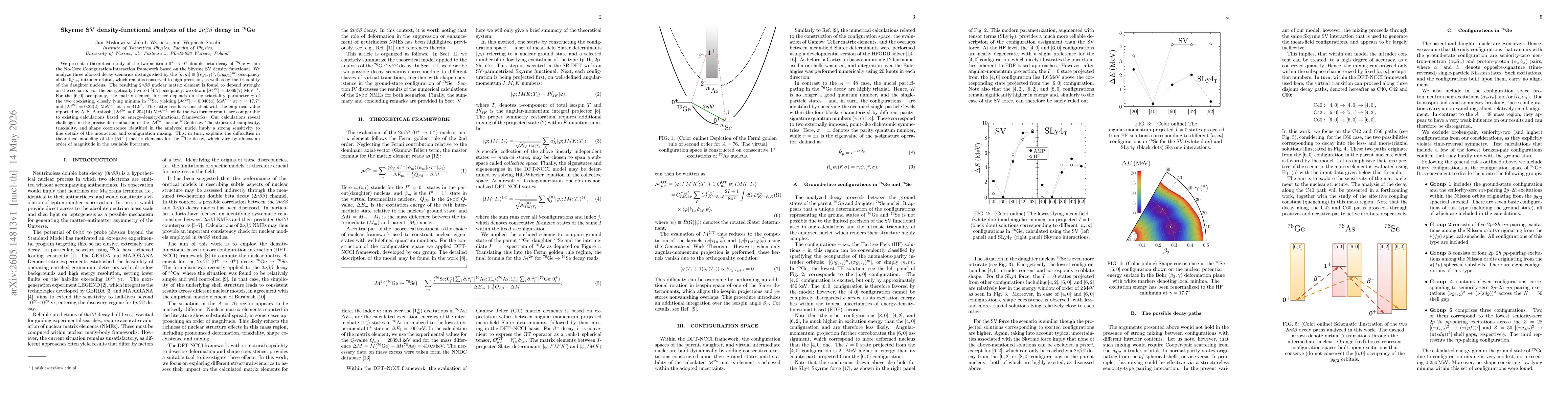 Thumbnail for Skyrme SV density-functional analysis of the $2νββ$ decay in $^{76}$Ge