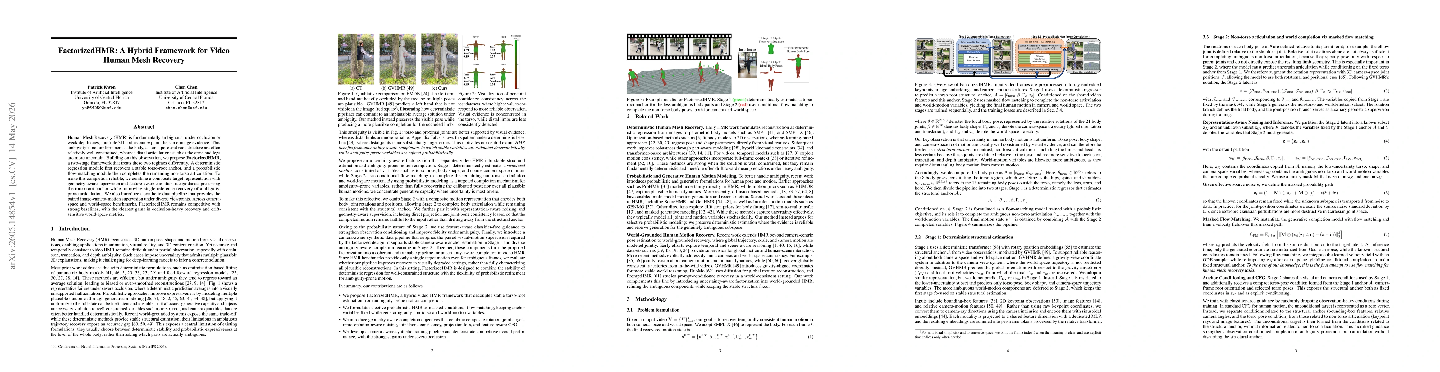 Thumbnail for FactorizedHMR: A Hybrid Framework for Video Human Mesh Recovery