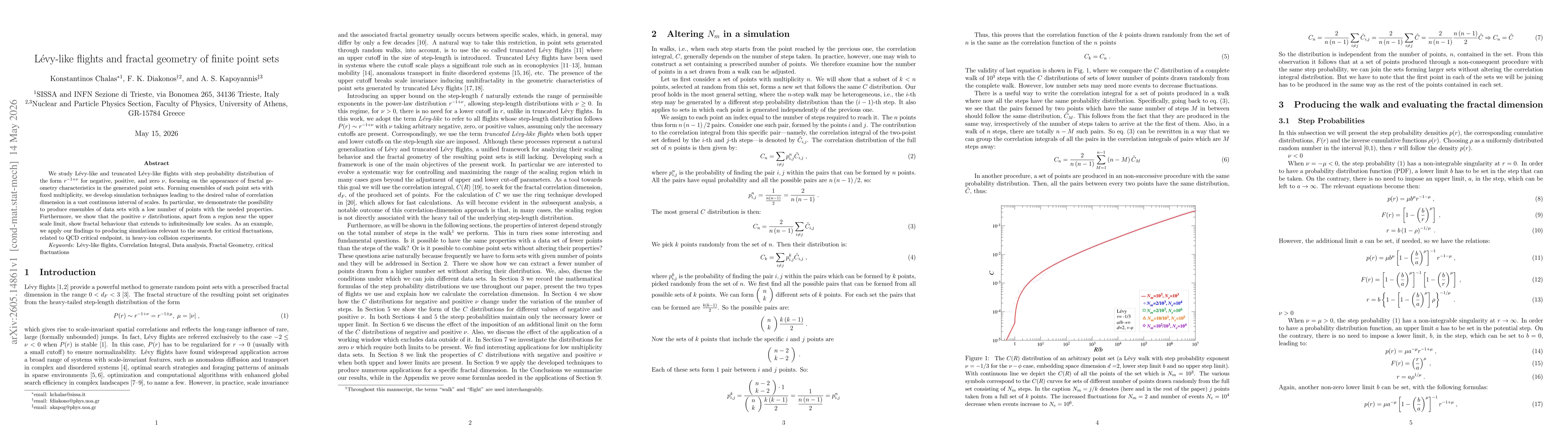 Thumbnail for Lévy-like flights and fractal geometry of finite point sets