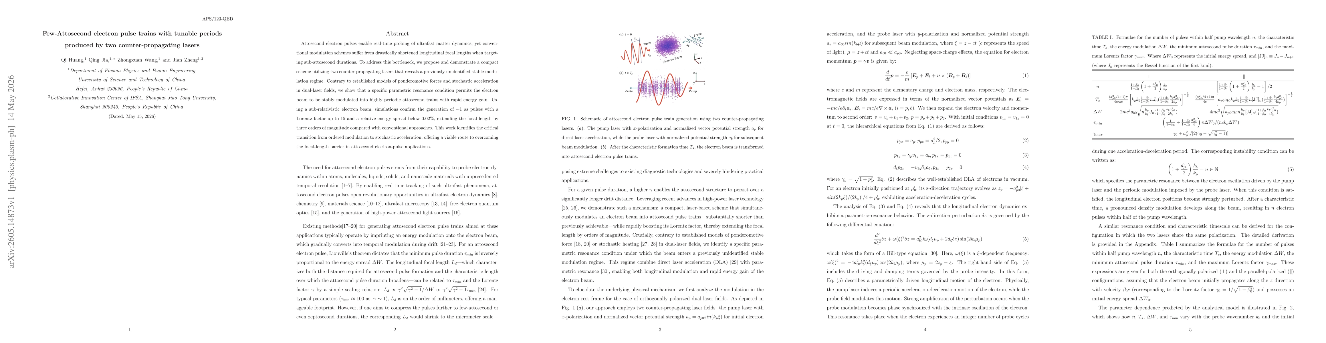 Thumbnail for Few-Attosecond electron pulse trains with tunable periods produced by two counter-propagating lasers