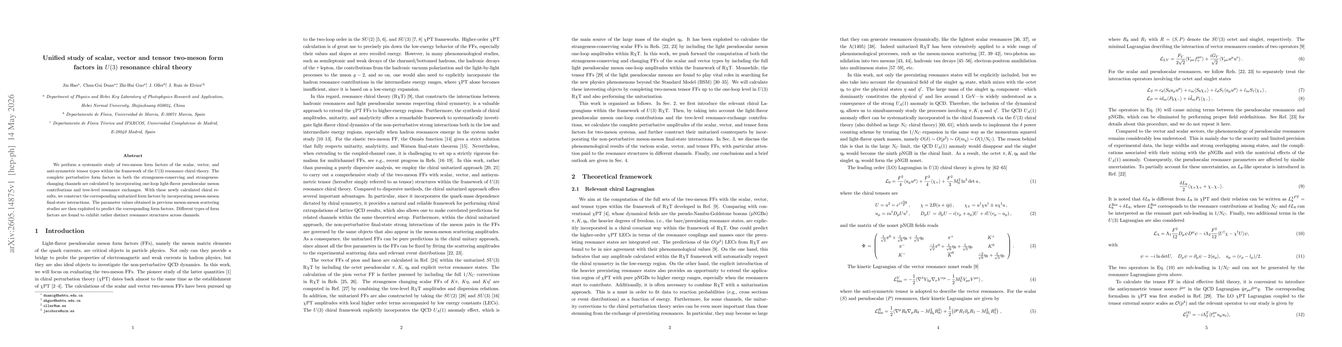 Thumbnail for Unified study of scalar, vector and tensor two-meson form factors in $U(3)$ resonance chiral theory