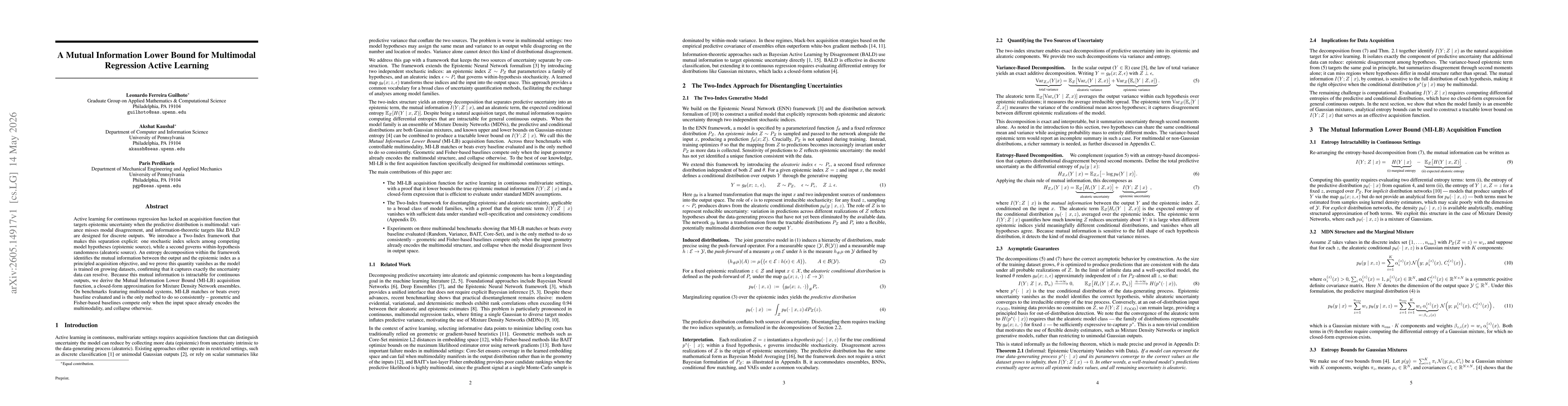 Thumbnail for A Mutual Information Lower Bound for Multimodal Regression Active Learning