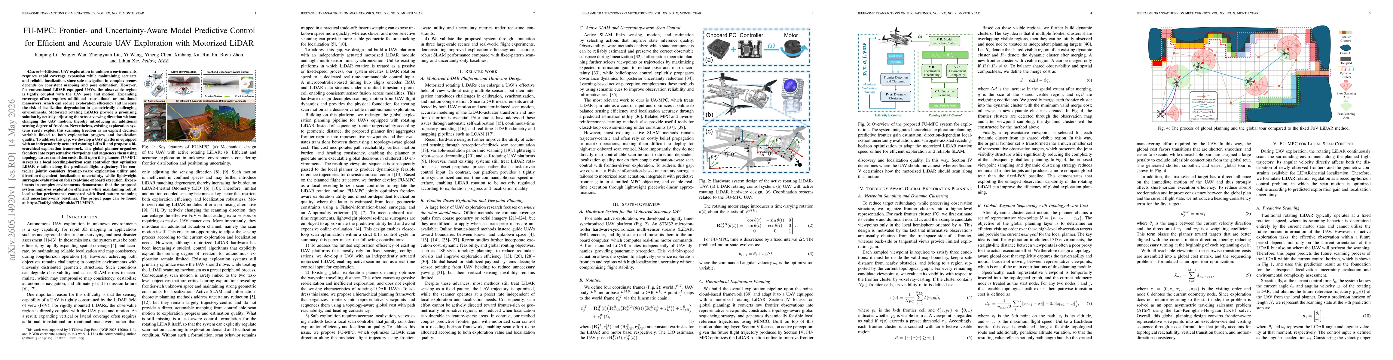 Thumbnail for FU-MPC: Frontier- and Uncertainty-Aware Model Predictive Control for Efficient and Accurate UAV Exploration with Motorized LiDAR