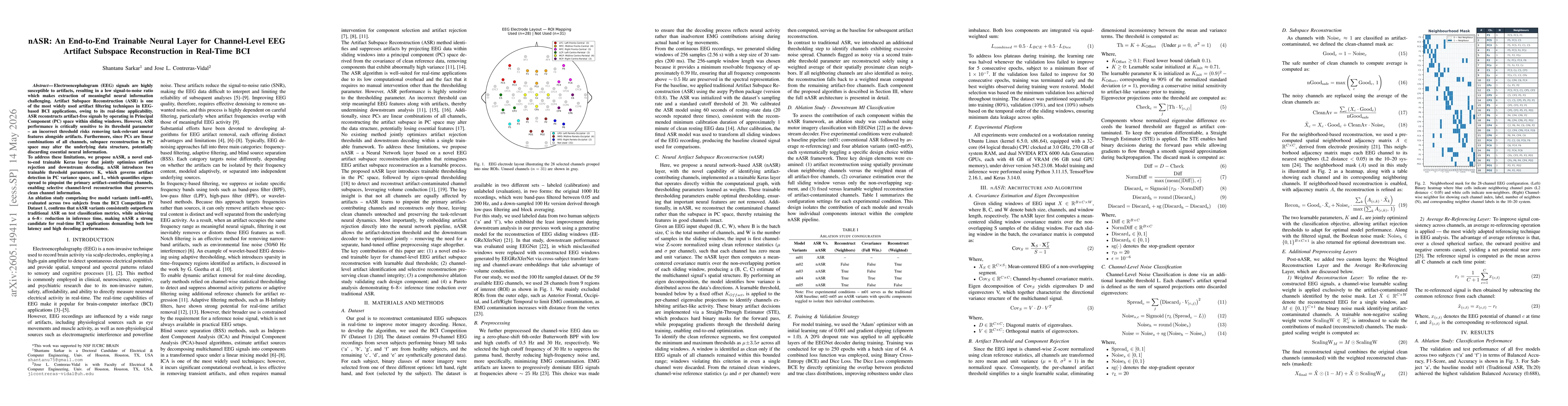 Thumbnail for nASR: An End-to-End Trainable Neural Layer for Channel-Level EEG Artifact Subspace Reconstruction in Real-Time BCI