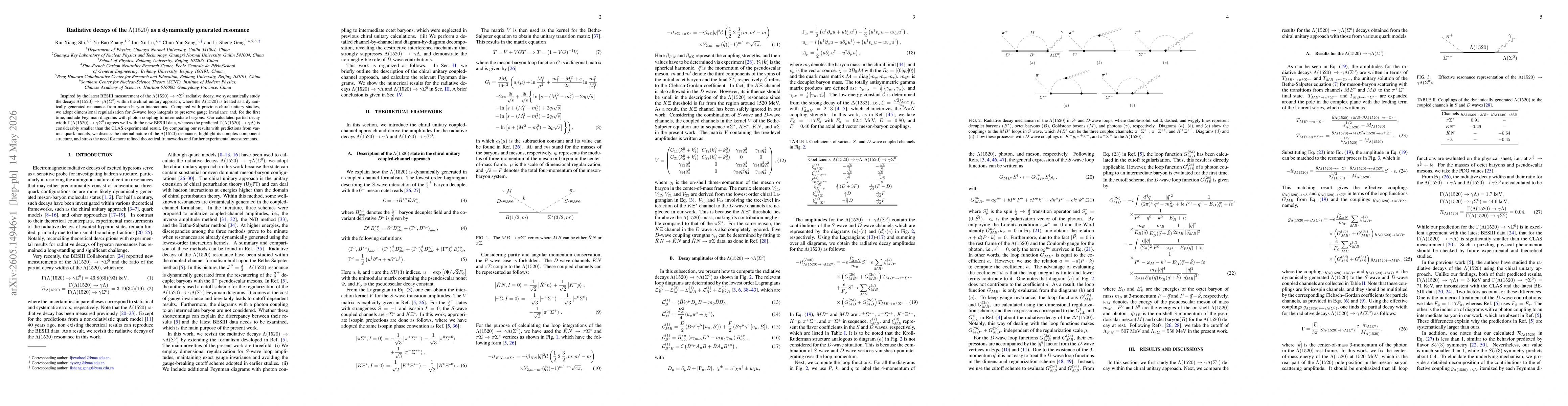Thumbnail for Radiative decays of the $Λ(1520)$ as a dynamically generated resonance