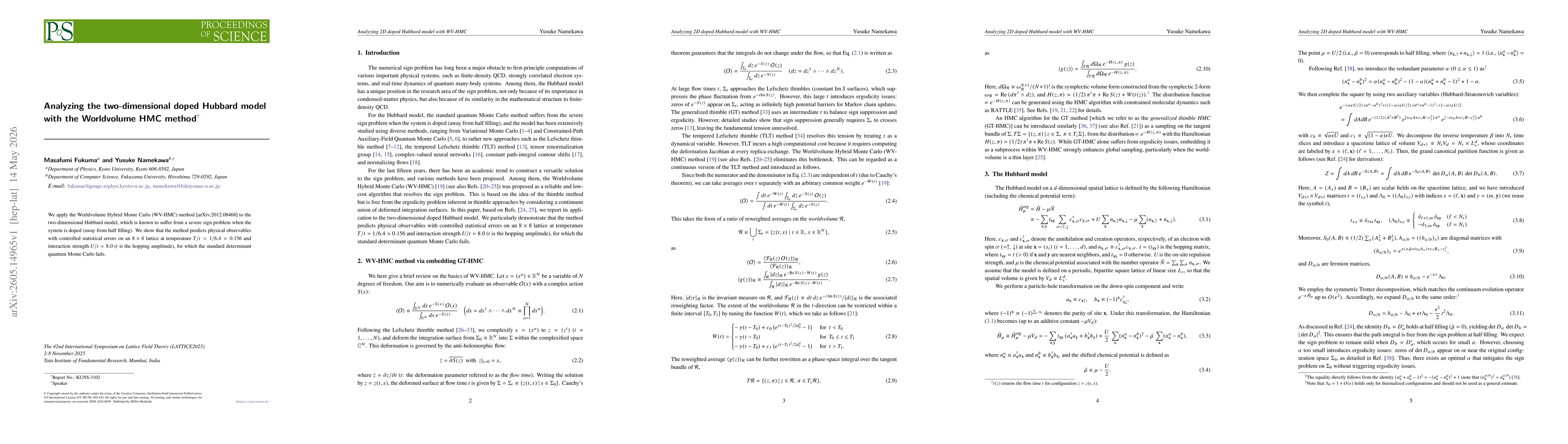 Thumbnail for Analyzing the two-dimensional doped Hubbard model with the Worldvolume HMC method