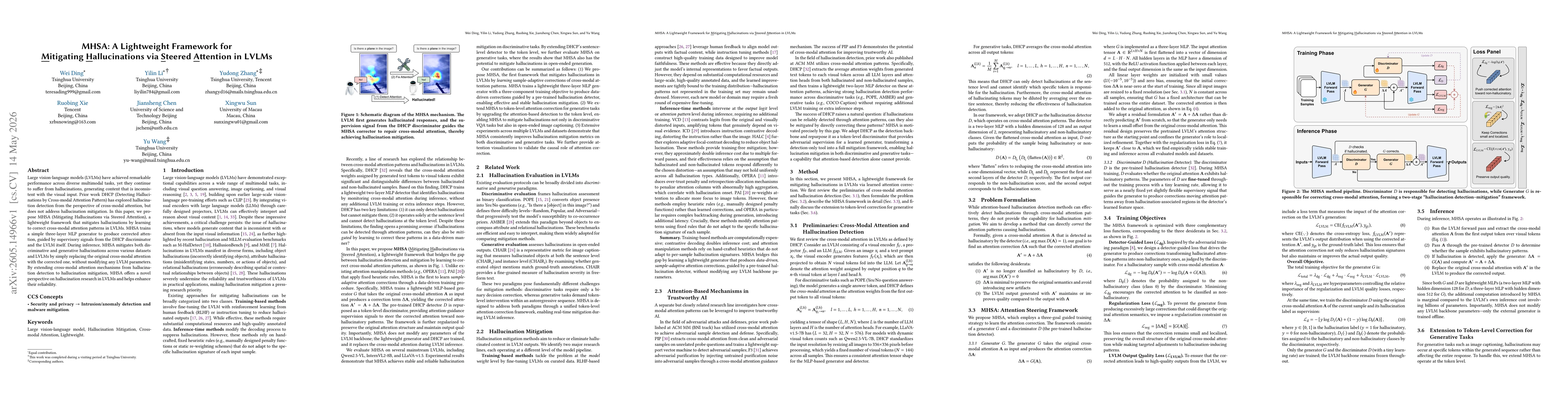 Thumbnail for MHSA: A Lightweight Framework for Mitigating Hallucinations via Steered Attention in LVLMs