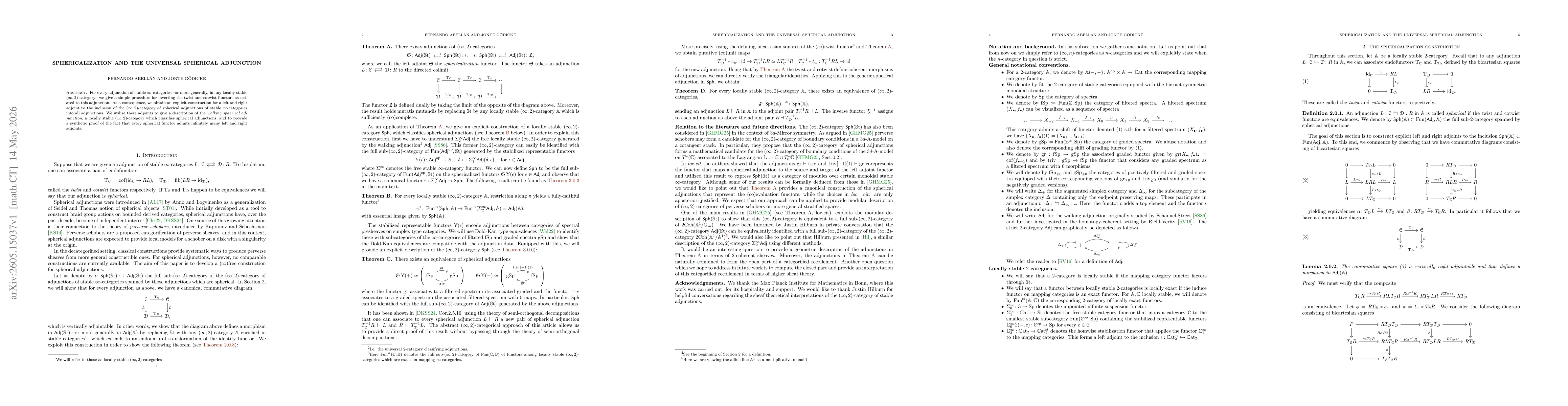 Thumbnail for Sphericalization and the Universal Spherical Adjunction