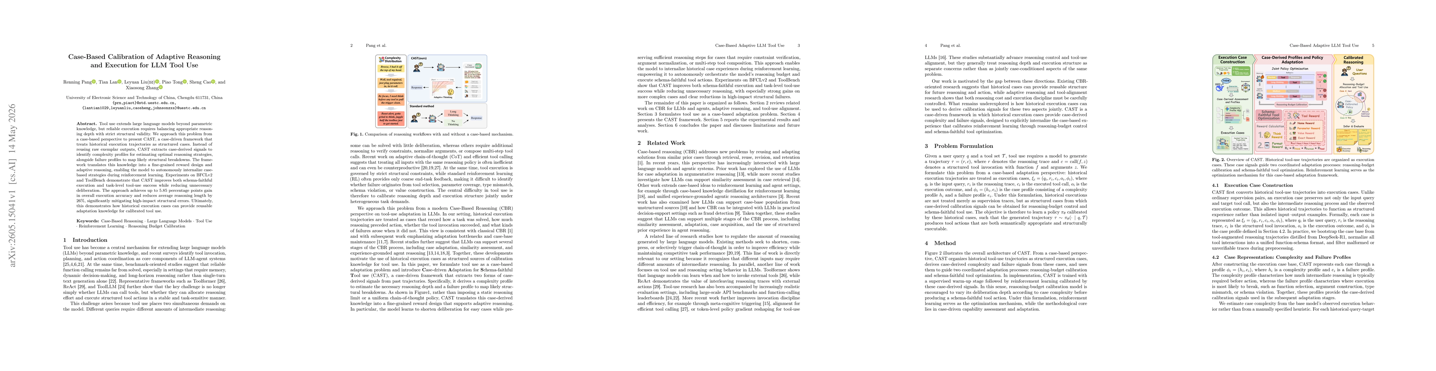 Thumbnail for Case-Based Calibration of Adaptive Reasoning and Execution for LLM Tool Use