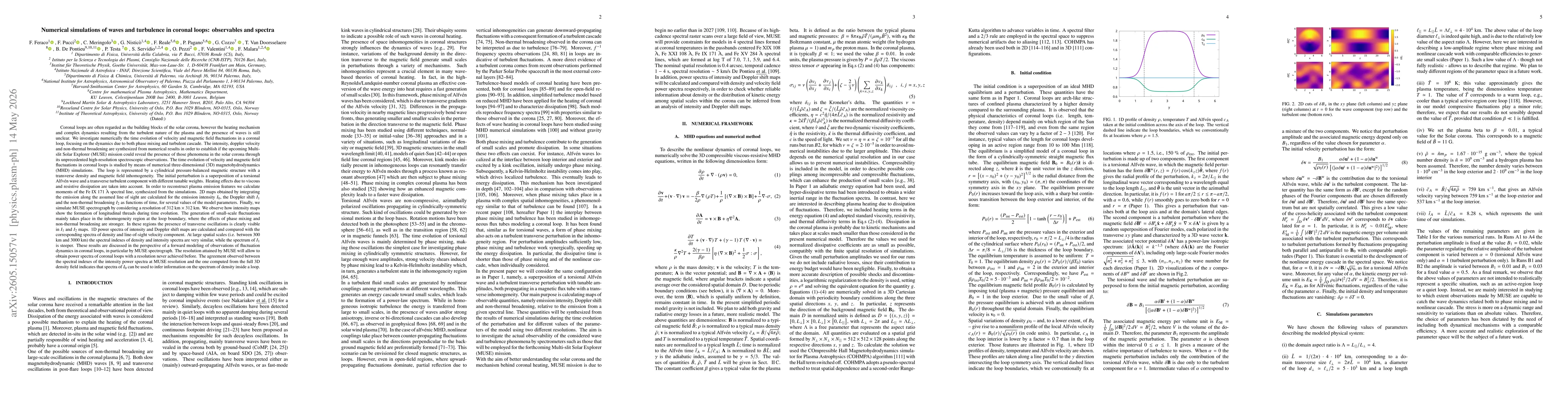 Thumbnail for Numerical simulations of waves and turbulence in coronal loops: observables and spectra
