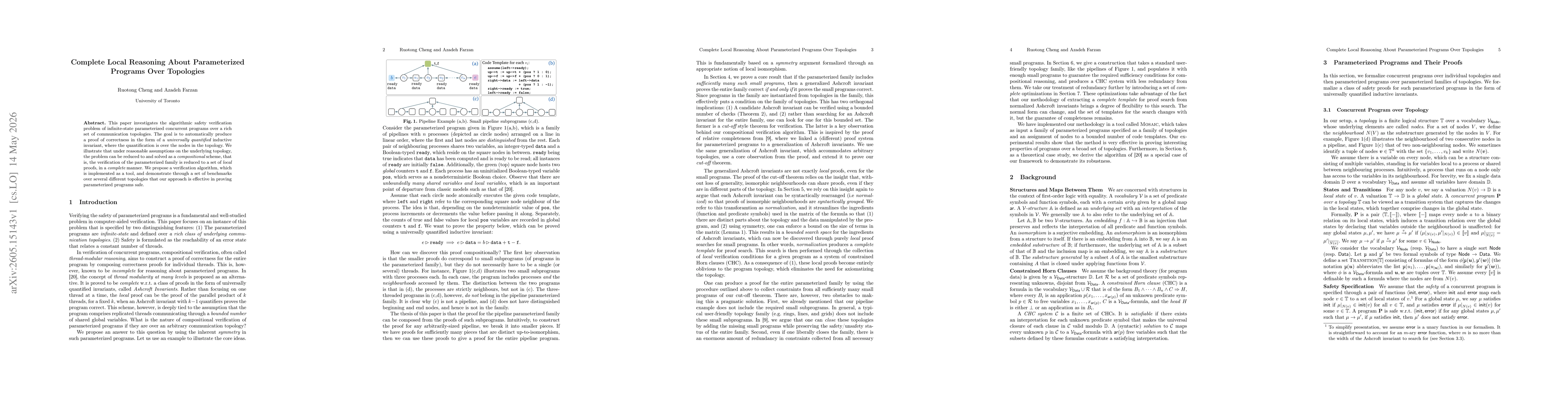 Thumbnail for Complete Local Reasoning About Parameterized Programs Over Topologies