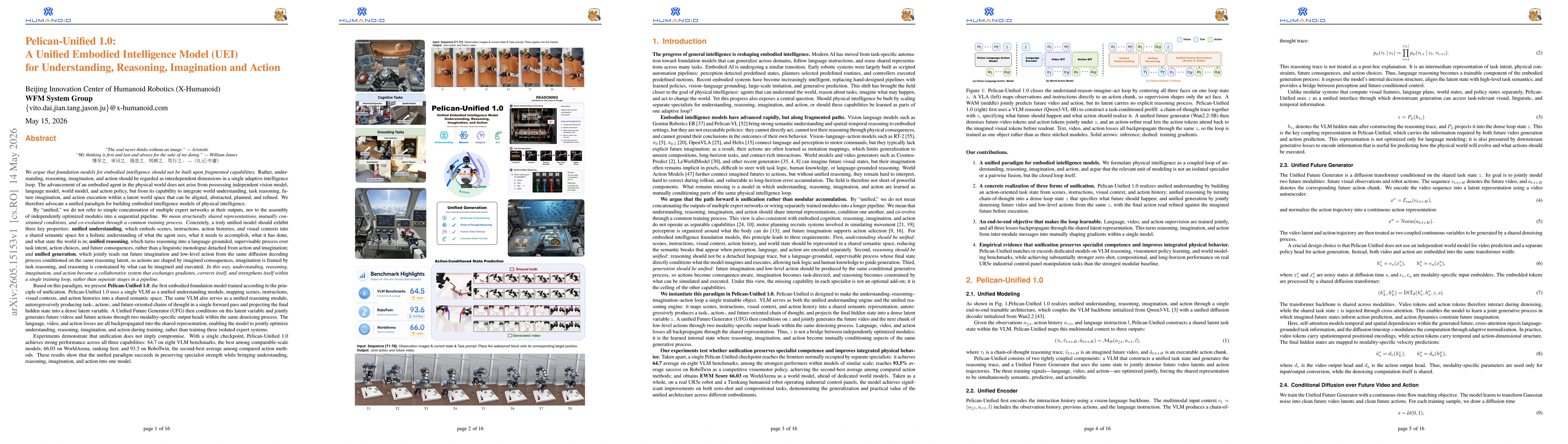 Thumbnail for Pelican-Unified 1.0: A Unified Embodied Intelligence Model for Understanding, Reasoning, Imagination and Action