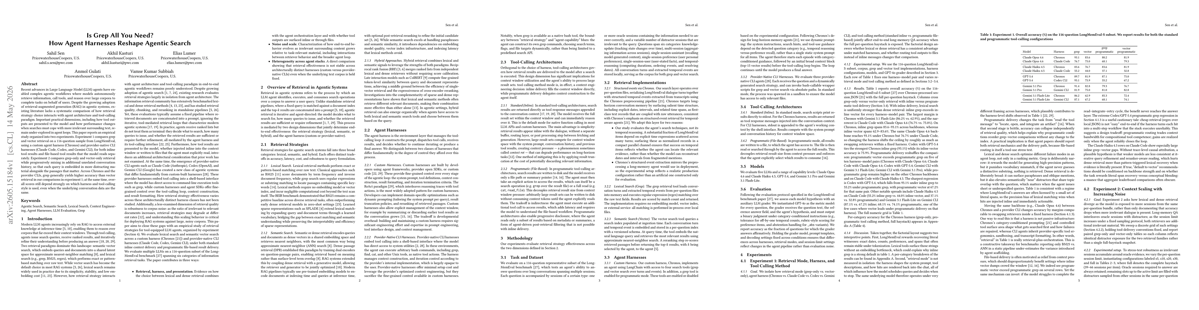 Thumbnail for Is Grep All You Need? How Agent Harnesses Reshape Agentic Search