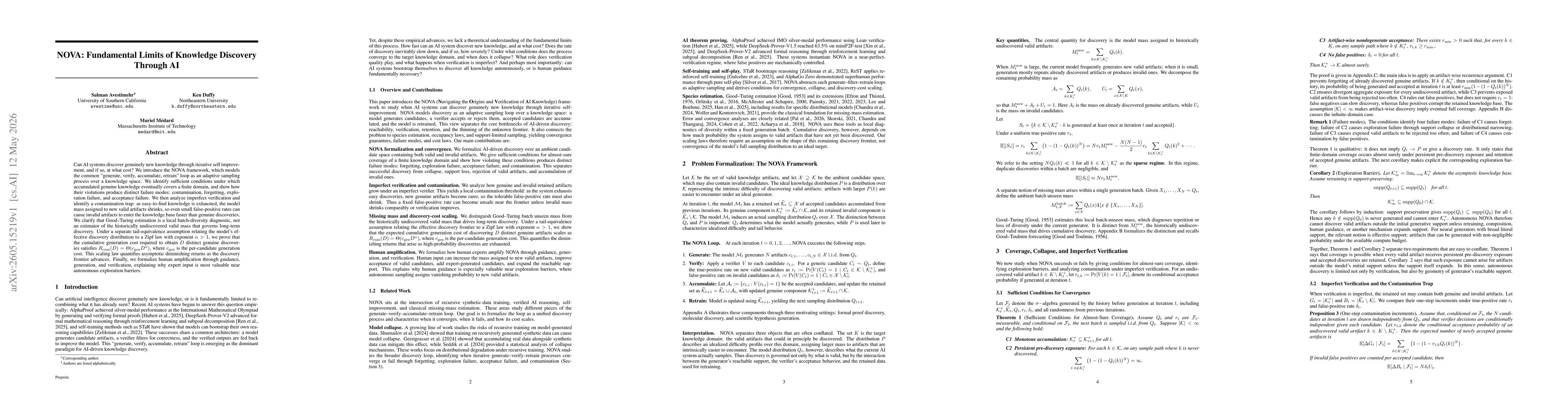 Thumbnail for NOVA: Fundamental Limits of Knowledge Discovery Through AI