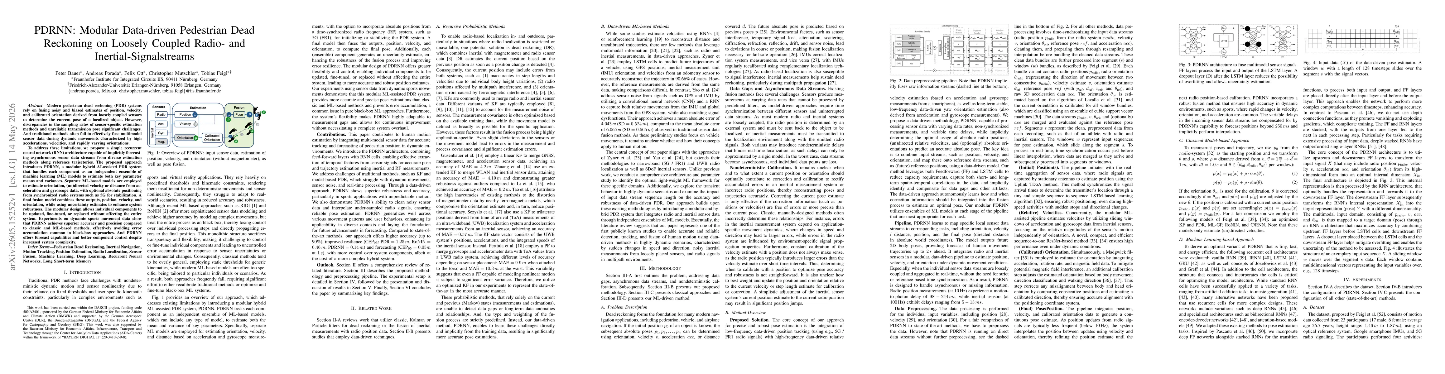 Thumbnail for PDRNN: Modular Data-driven Pedestrian Dead Reckoning on Loosely Coupled Radio- and Inertial-Signalstreams