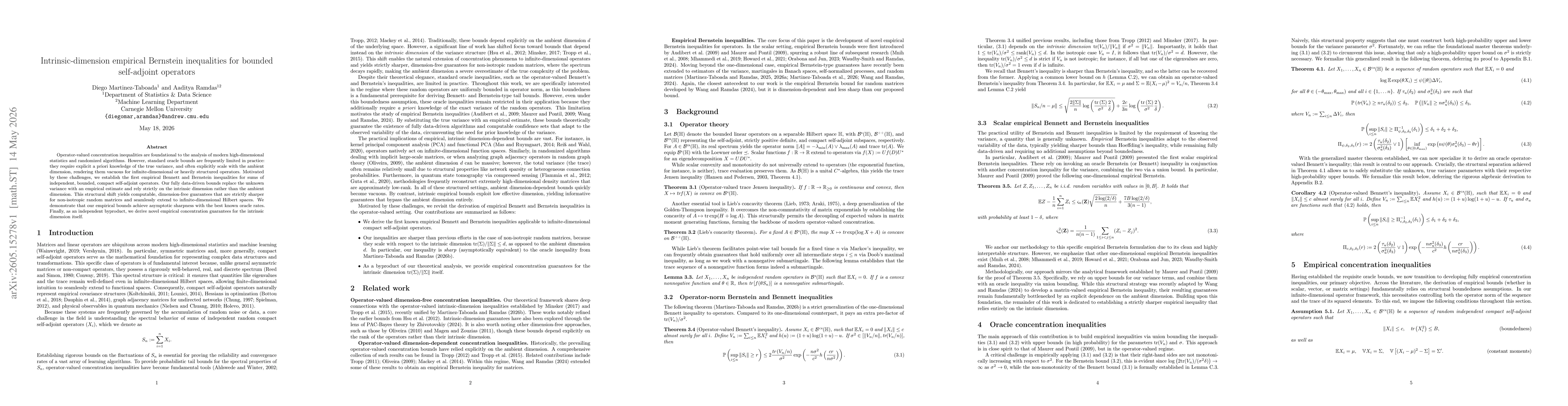 Thumbnail for Intrinsic-dimension empirical Bernstein inequalities for bounded self-adjoint operators